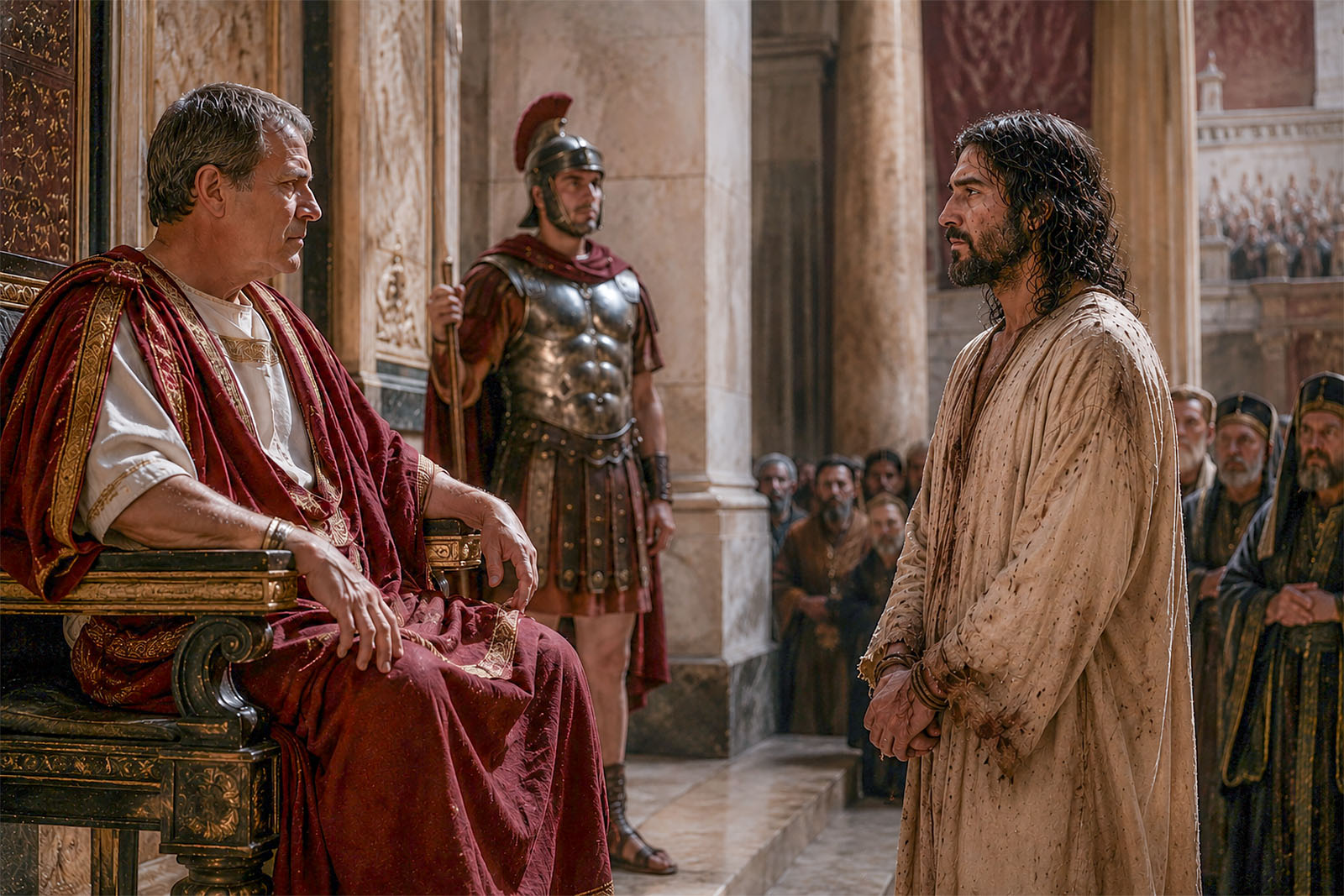 Jesus appears before Pilate